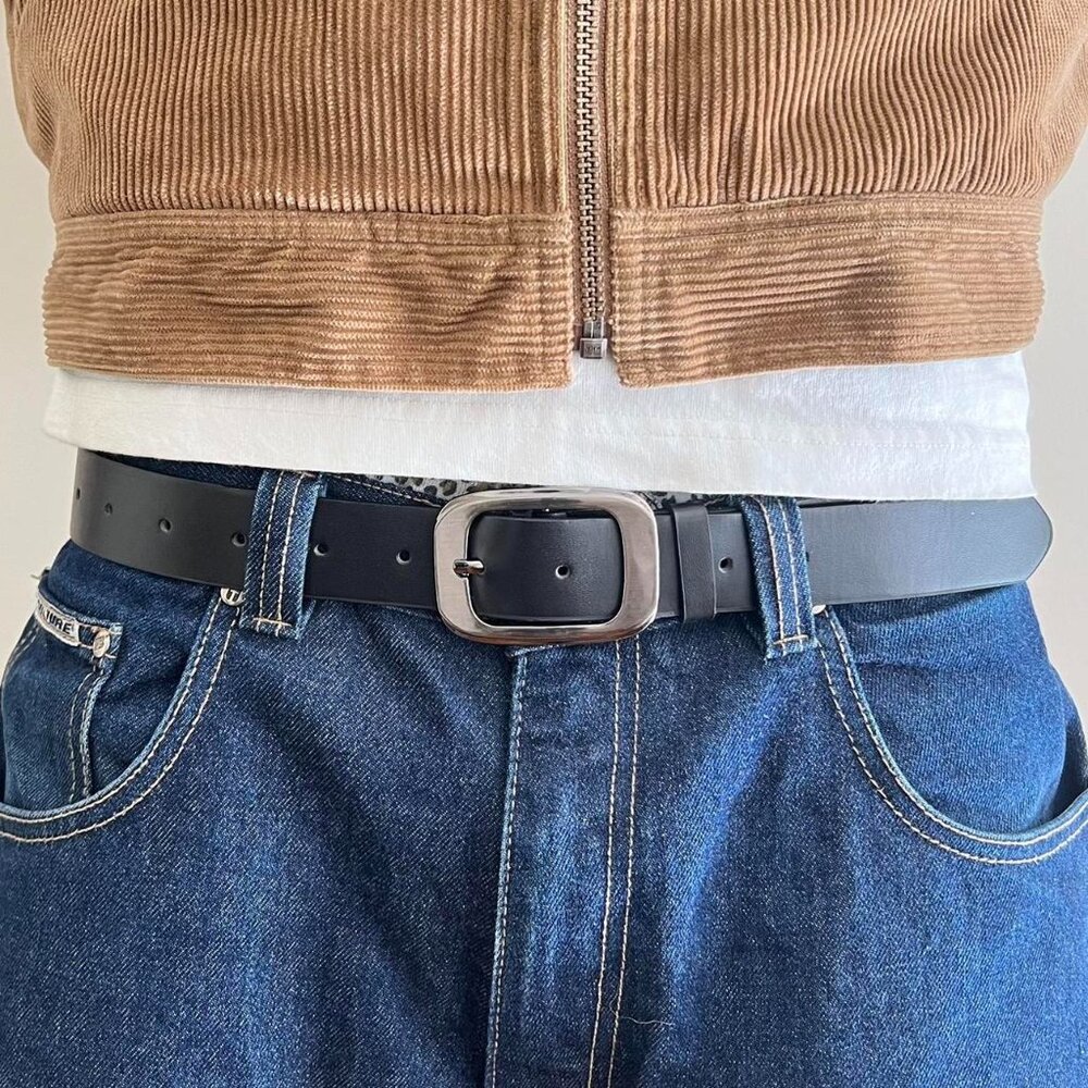 black american western simple design belt